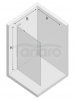 NEW TRENDY Kabina prysznicowa NESTA LIGHT GOLD WALK-IN U 120x200 szkło czyste 8mm Active Shield 2.0 - WSPORNIK KĄTOWY K-1735-WL